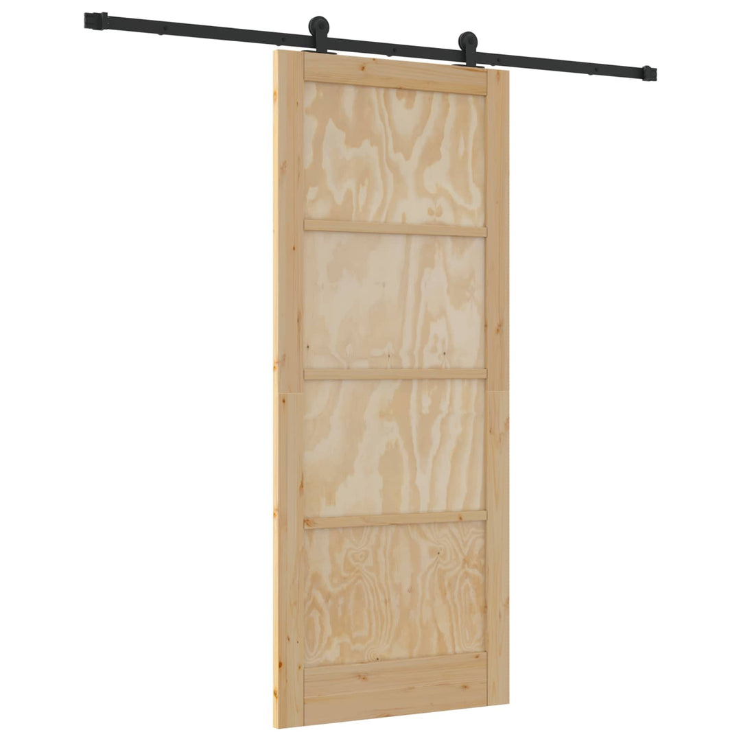 Skydedør ORKDAL Naturfarvet 86 x 211 cm Massivt fyrretræ