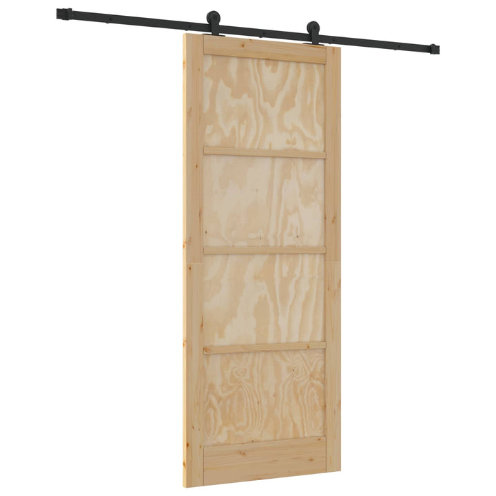Skydedør ORKDAL Naturfarvet 86 x 211 cm Massivt fyrretræ