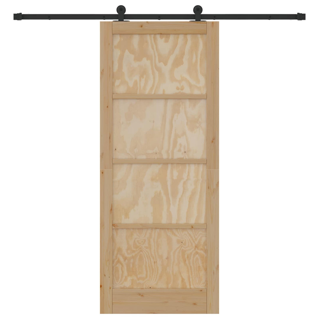 Skydedør ORKDAL Naturfarvet 86 x 211 cm Massivt fyrretræ