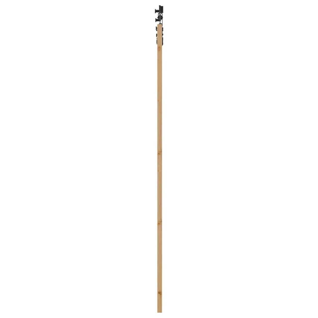 Skydedør Naturfarvet og sort 83 x 232 cm Massivt fyrretræ