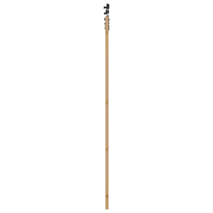 Skydedør Naturfarvet og sort 83 x 232 cm Massivt fyrretræ