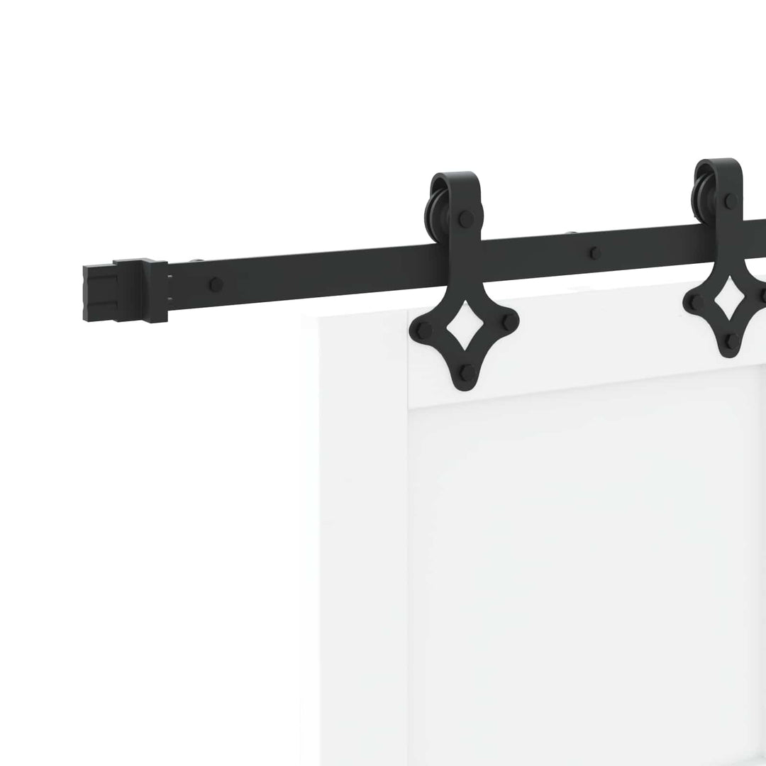 Skydedør Hvid og sort 83 x 232 cm Massivt fyrretræ