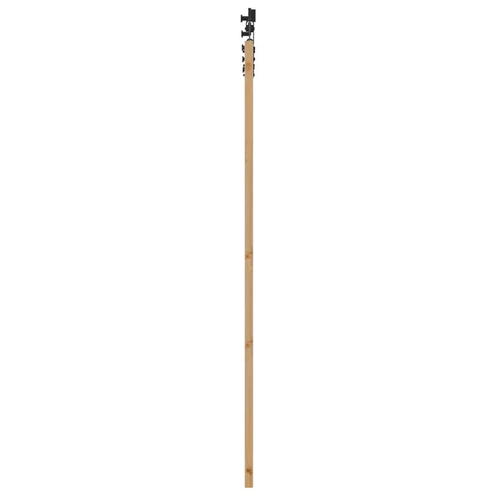 Skydedør Naturfarvet og sort 86 x 198,5 cm Massivt fyrretræ