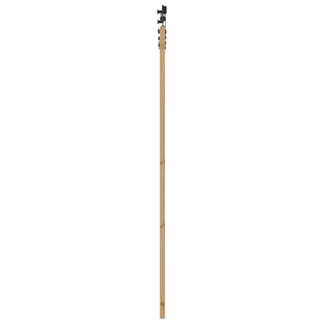 Skydedør Naturfarvet og sort 86 x 211 cm Massivt fyrretræ