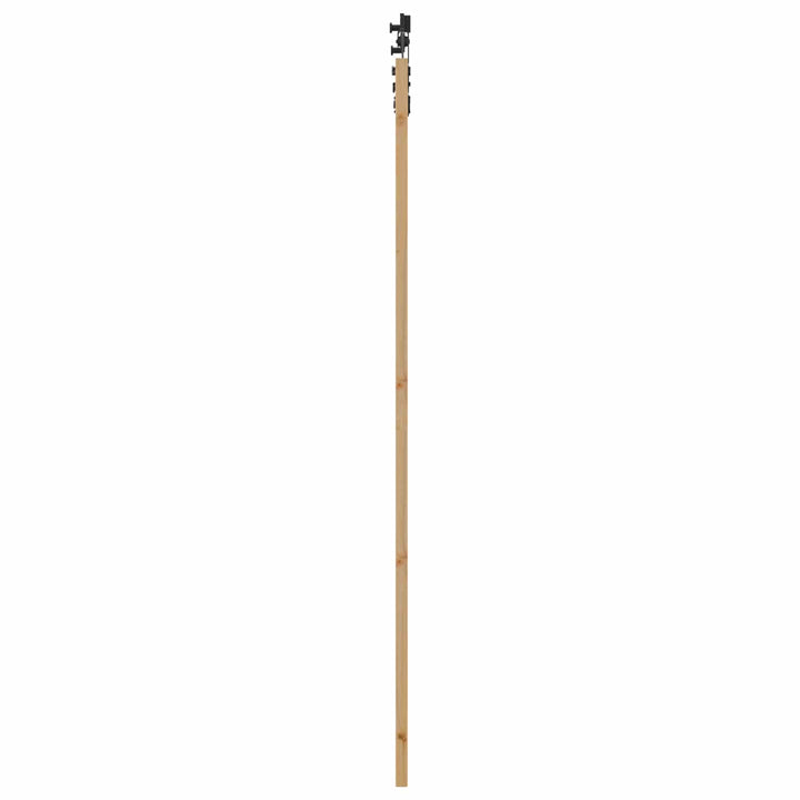 Skydedør Naturfarvet og sort 83 x 232 cm Massivt fyrretræ