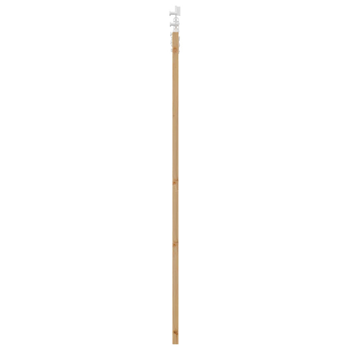 Skydedør Natur og hvid 61 x 198,5 cm Massivt fyrretræ