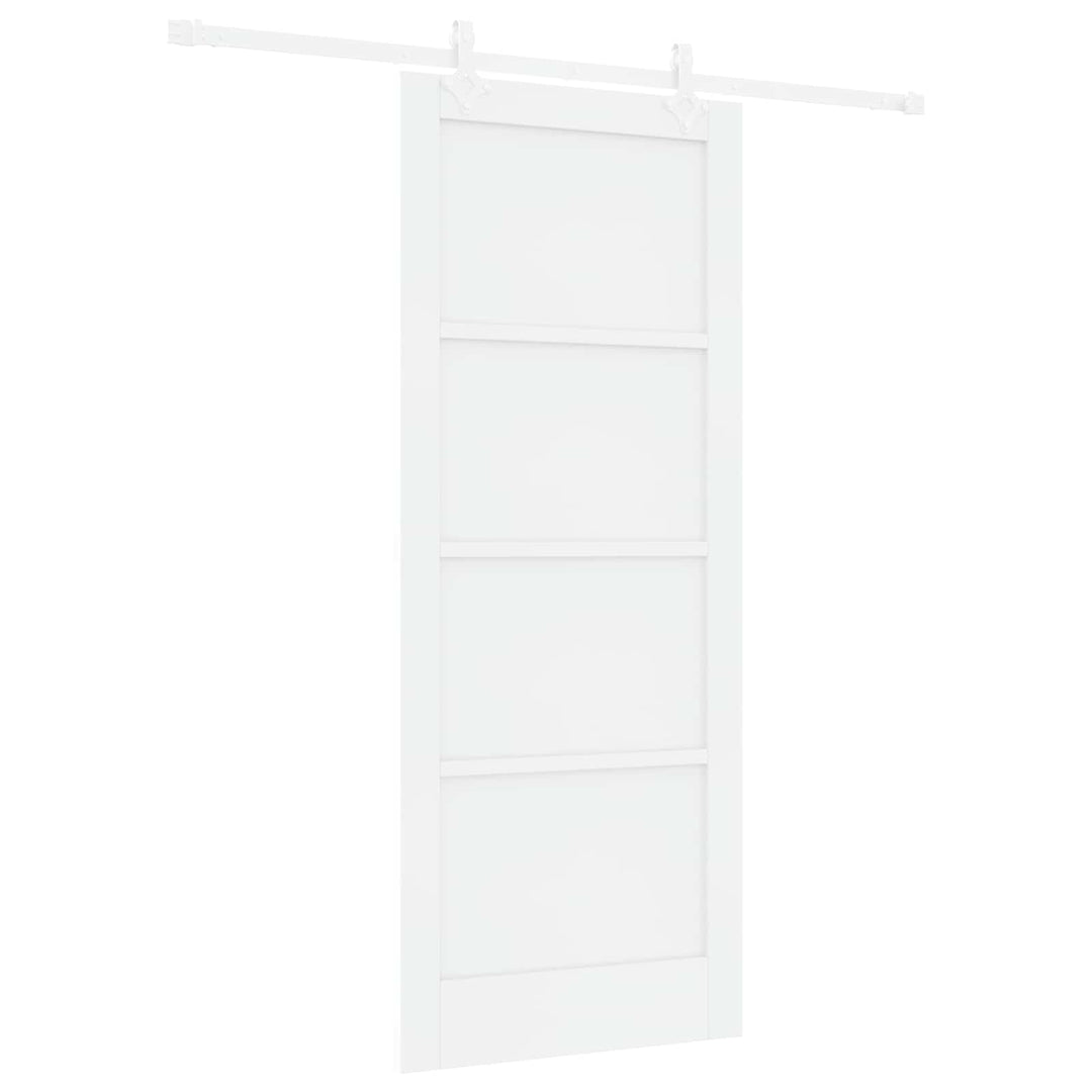 Skydedør Hvid 83 x 202 cm Massivt fyrretræ
