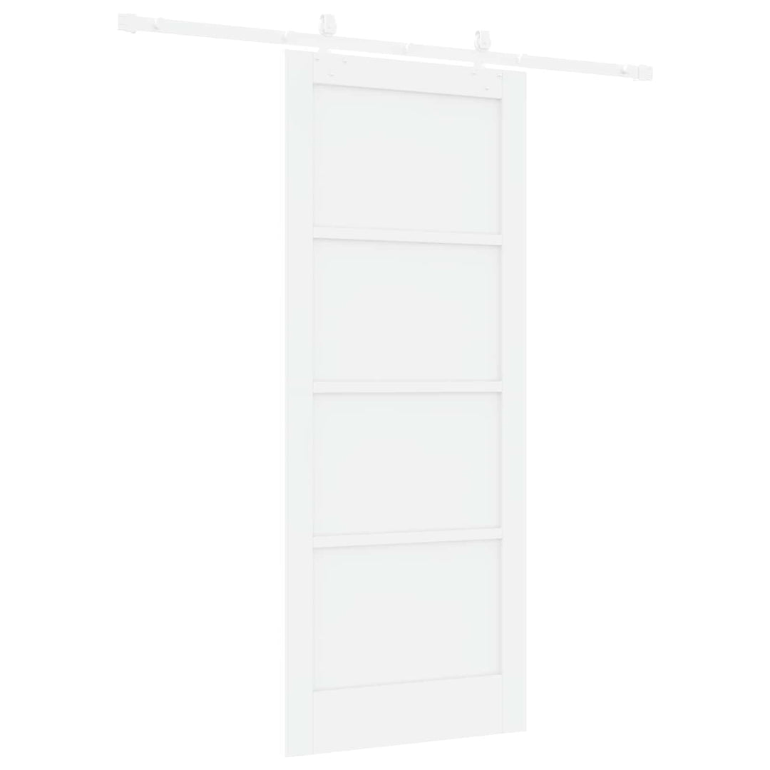 Skydedør Hvid 83 x 202 cm Massivt fyrretræ