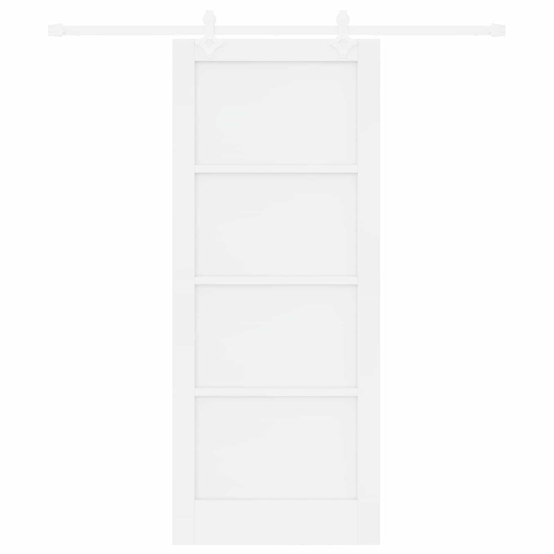 Skydedør Hvid 83 x 202 cm Massivt fyrretræ