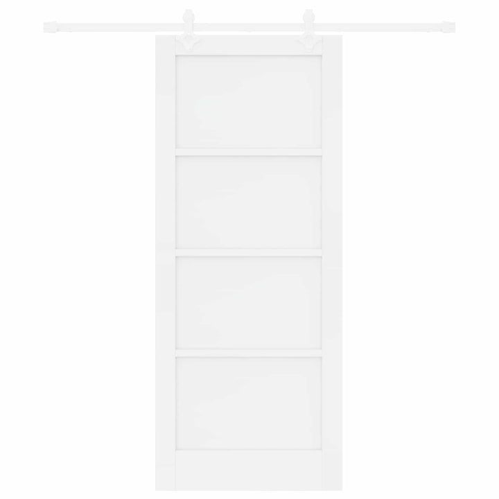 Skydedør Hvid 83 x 202 cm Massivt fyrretræ