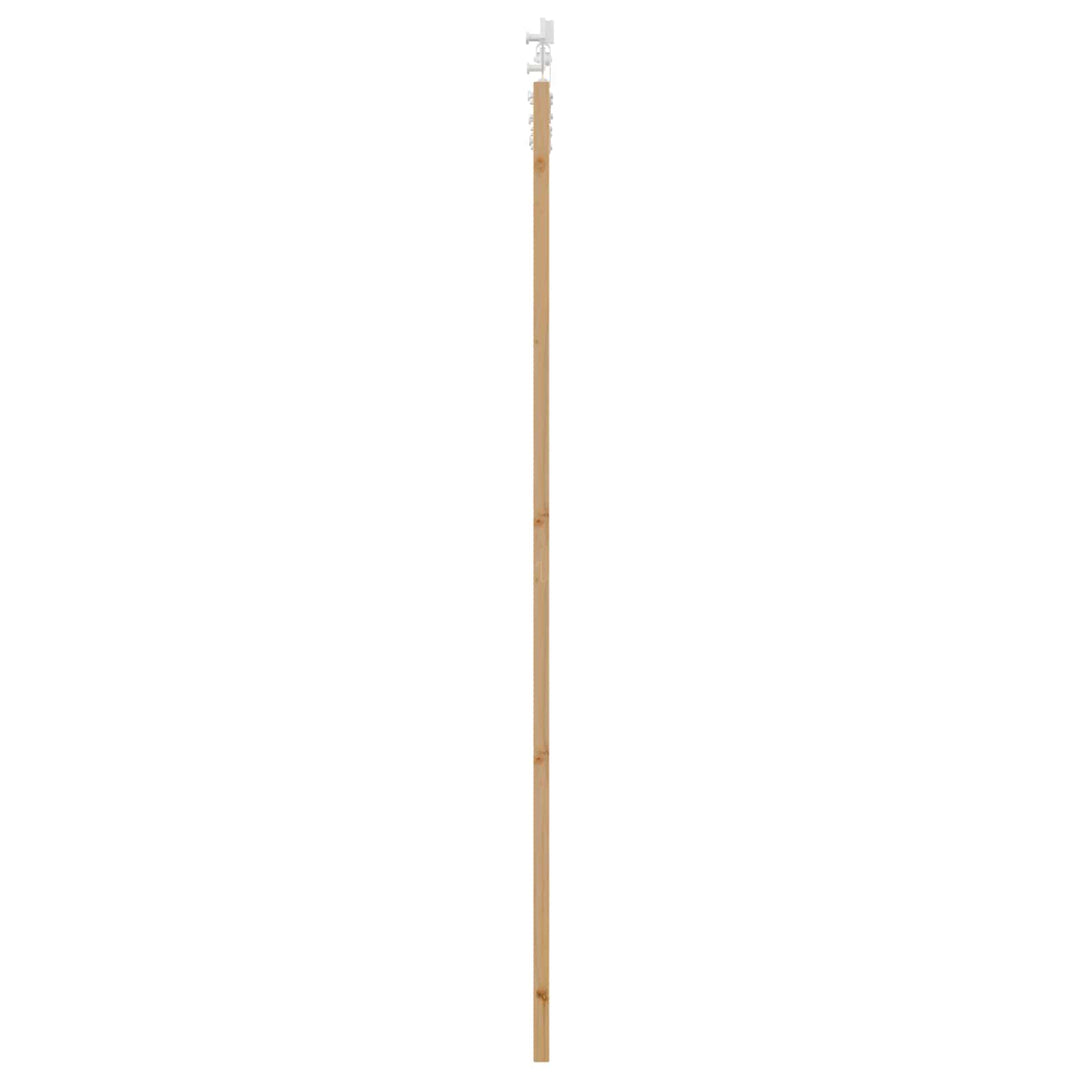 Skydedør Natur og hvid 83 x 232 cm Massivt fyrretræ