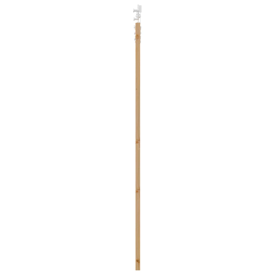 Skydedør Natur og hvid 86 x 198,5 cm Massivt fyrretræ