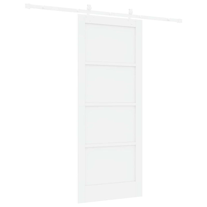Skydedør Hvid 83 x 202 cm Massivt fyrretræ