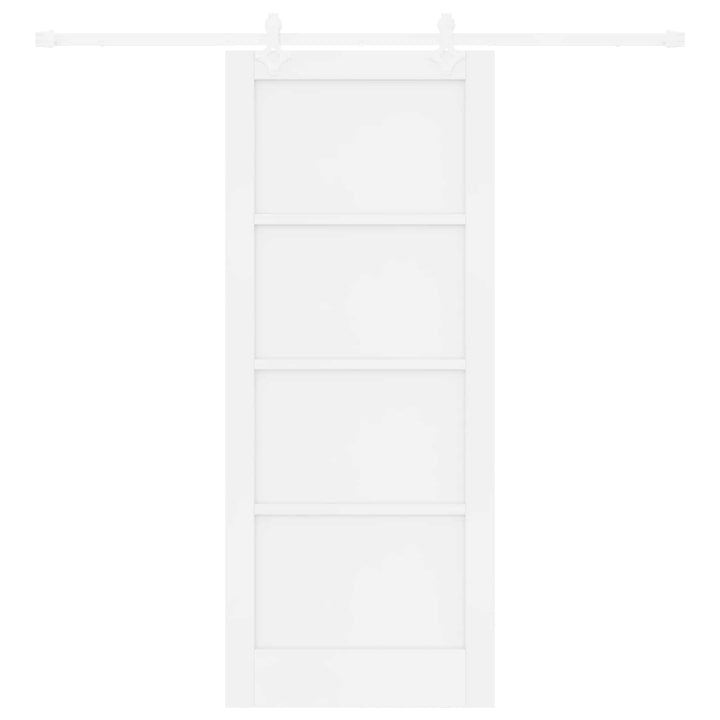 Skydedør Hvid 83 x 202 cm Massivt fyrretræ