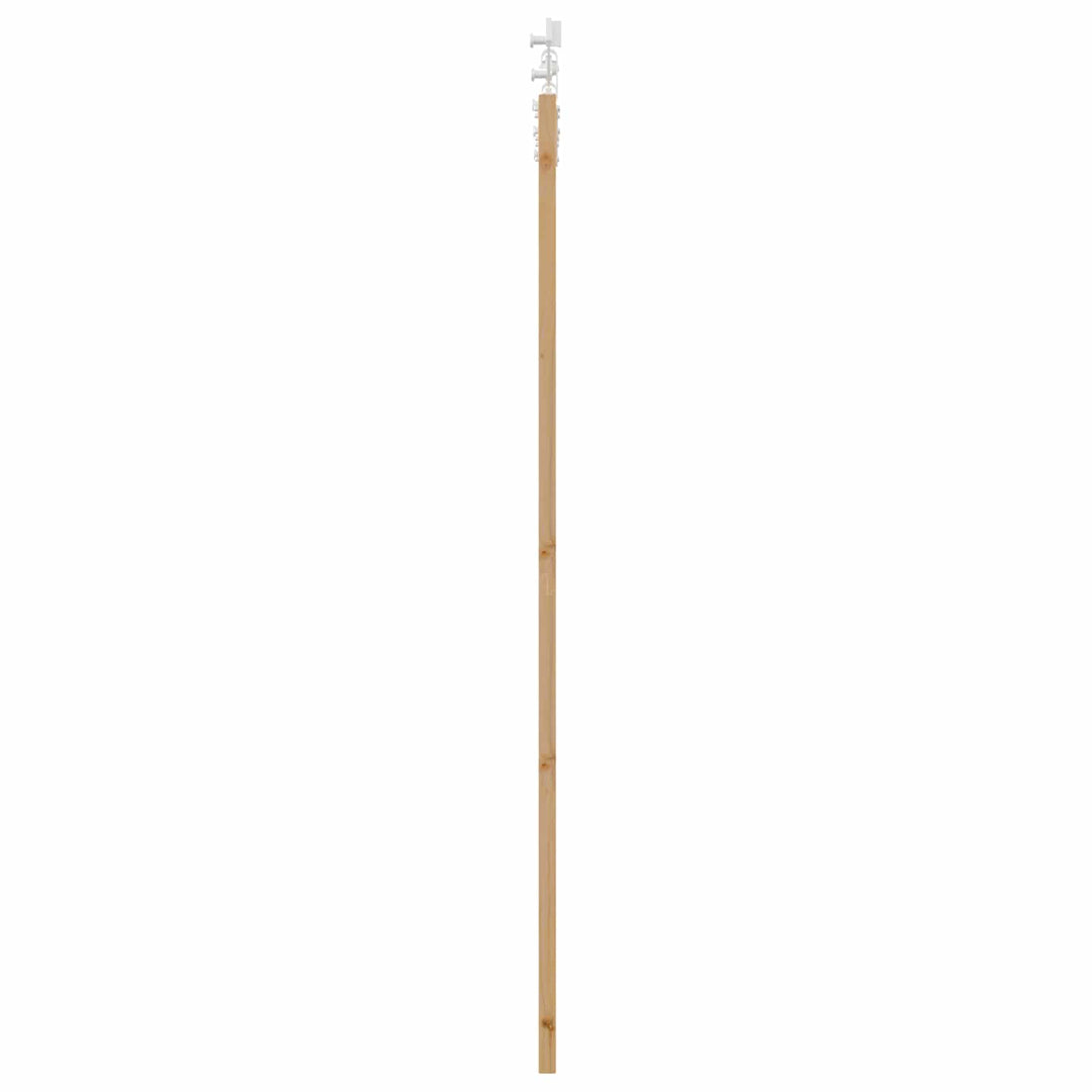 Skydedør Natur og hvid 83 x 211 cm Massivt fyrretræ