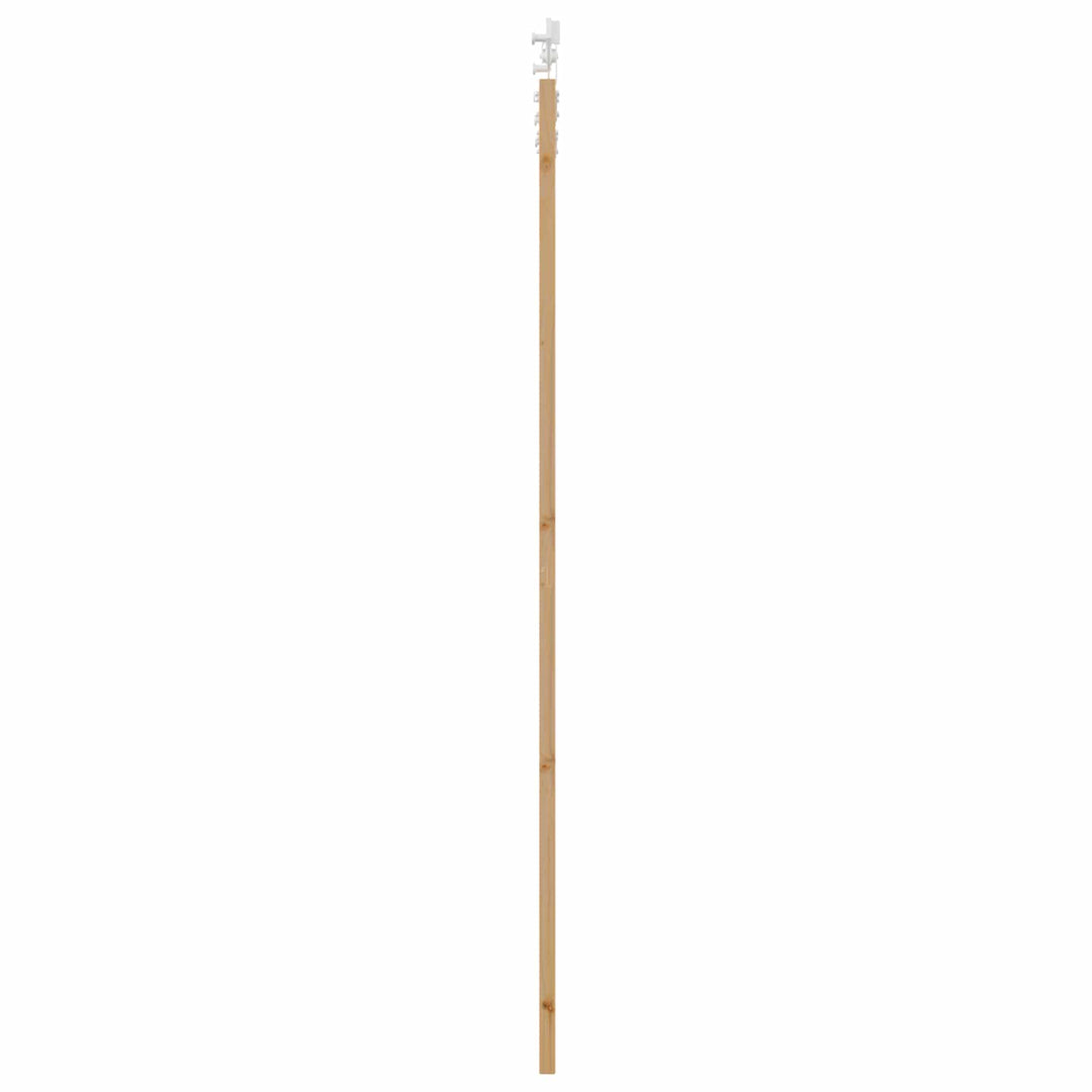 Skydedør Natur og hvid 83 x 232 cm Massivt fyrretræ