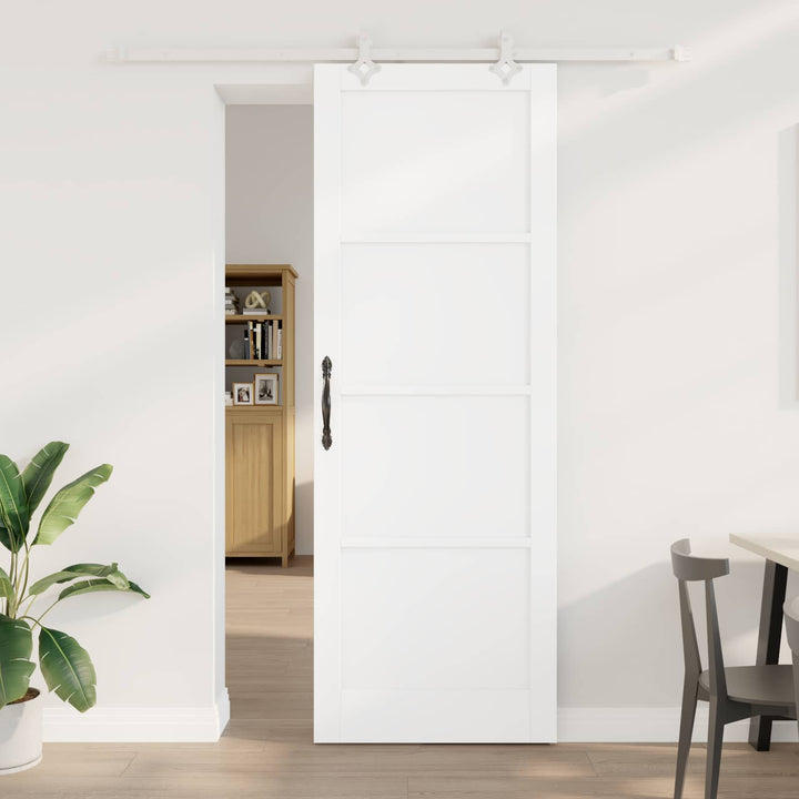 Skydedør Hvid 83 x 232 cm Massivt fyrretræ