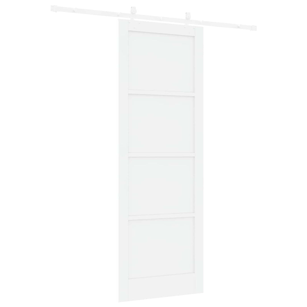 Skydedør Hvid 83 x 232 cm Massivt fyrretræ