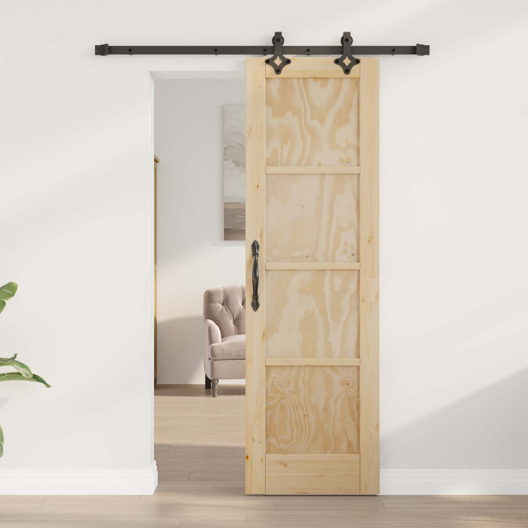 Skydedør ORKDAL Naturfarvet 61 x 198,5 cm Massivt fyrretræ
