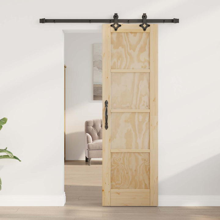 Skydedør ORKDAL Naturfarvet 61 x 198,5 cm Massivt fyrretræ