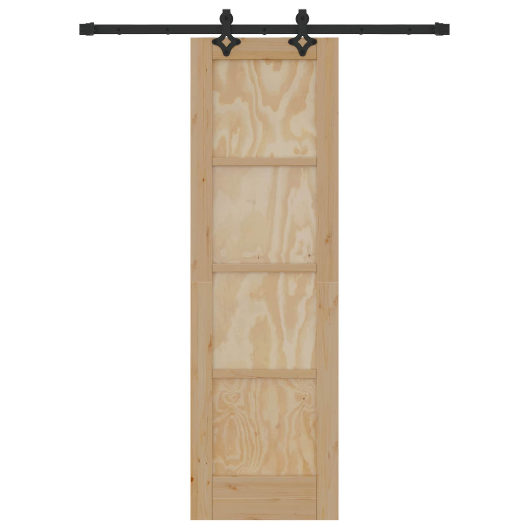 Skydedør ORKDAL Naturfarvet 61 x 198,5 cm Massivt fyrretræ