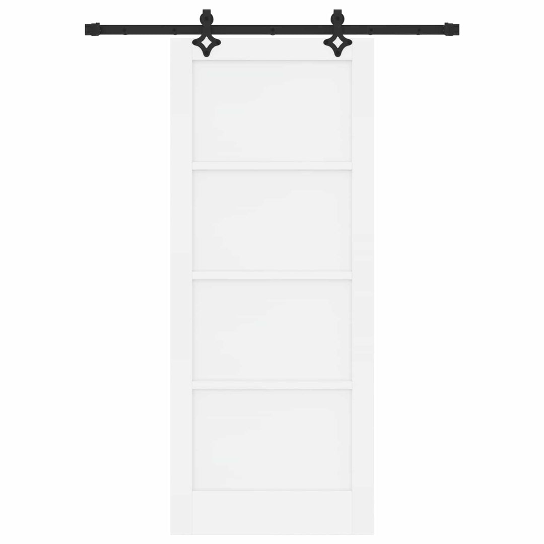 Skydedør ORKDAL Hvid 83 x 202 cm Massivt fyrretræ