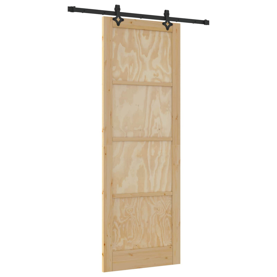 Skydedør ORKDAL Naturfarvet 83 x 232 cm Massivt fyrretræ