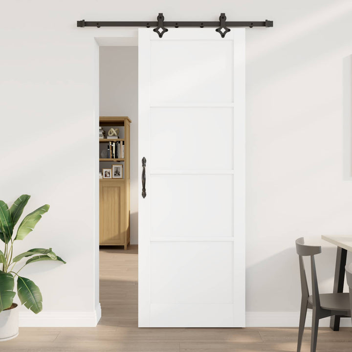 Skydedør ORKDAL Hvid 83 x 232 cm Massivt fyrretræ