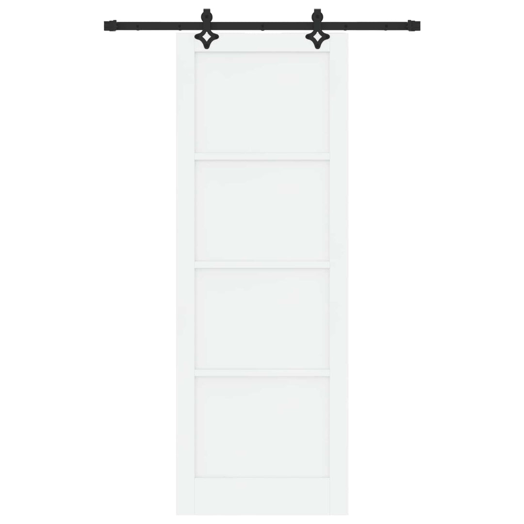 Skydedør ORKDAL Hvid 83 x 232 cm Massivt fyrretræ