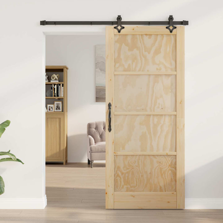 Skydedør ORKDAL Naturfarvet 86 x 198,5 cm Massivt fyrretræ