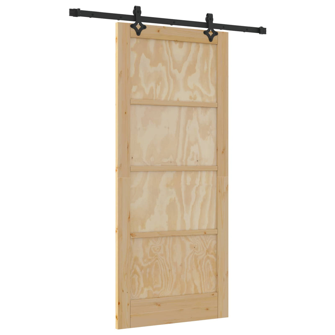 Skydedør ORKDAL Naturfarvet 86 x 198,5 cm Massivt fyrretræ