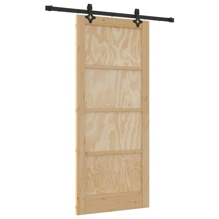 Skydedør ORKDAL Naturfarvet 86 x 198,5 cm Massivt fyrretræ