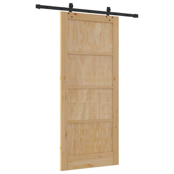 Skydedør ORKDAL Naturfarvet 86 x 198,5 cm Massivt fyrretræ