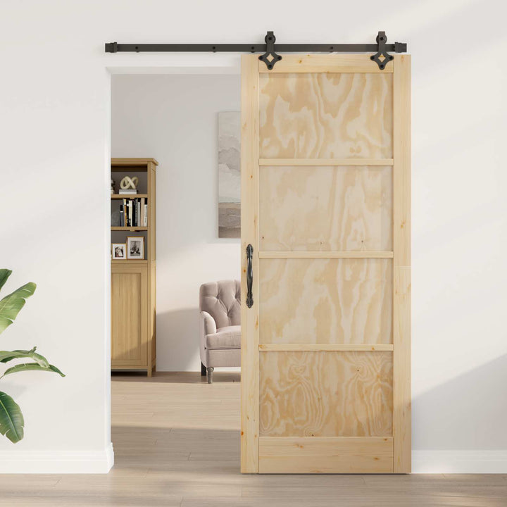 Skydedør ORKDAL Naturfarvet 86 x 211 cm Massivt fyrretræ
