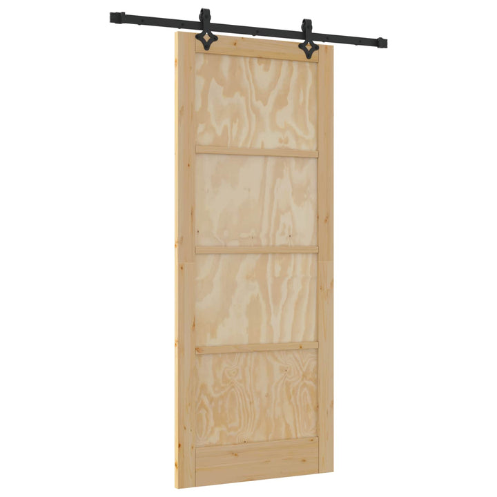 Skydedør ORKDAL Naturfarvet 86 x 211 cm Massivt fyrretræ
