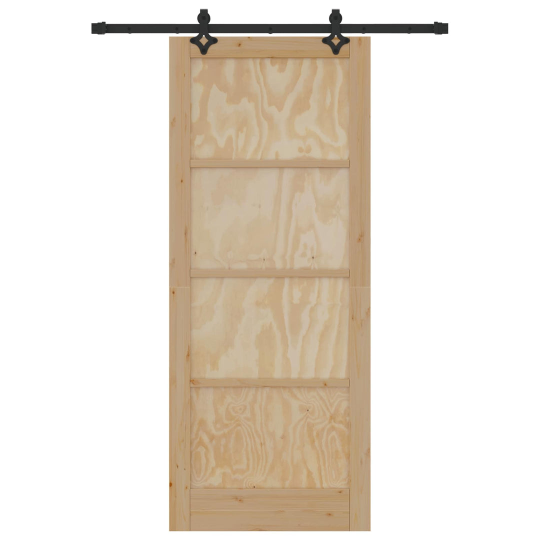 Skydedør ORKDAL Naturfarvet 86 x 211 cm Massivt fyrretræ
