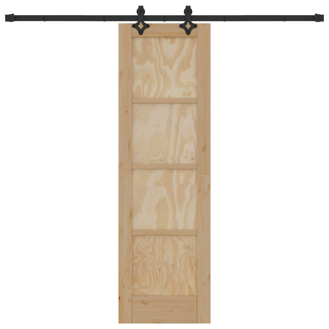 Skydedør ORKDAL Naturfarvet 61 x 198,5 cm Massivt fyrretræ