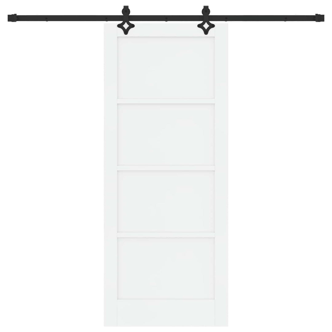 Skydedør ORKDAL Hvid 83 x 202 cm Massivt fyrretræ