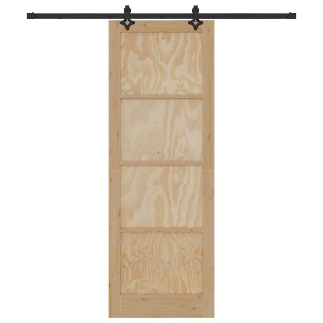 Skydedør ORKDAL Naturfarvet 83 x 232 cm Massivt fyrretræ