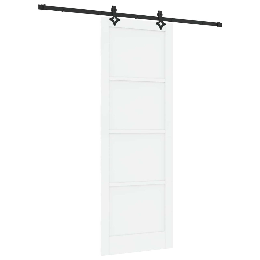 Skydedør ORKDAL Hvid 83 x 232 cm Massivt fyrretræ