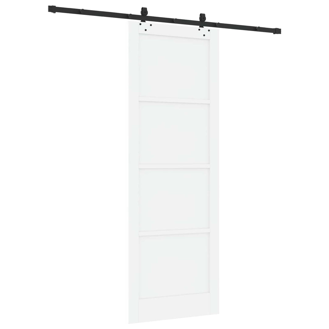 Skydedør ORKDAL Hvid 83 x 232 cm Massivt fyrretræ