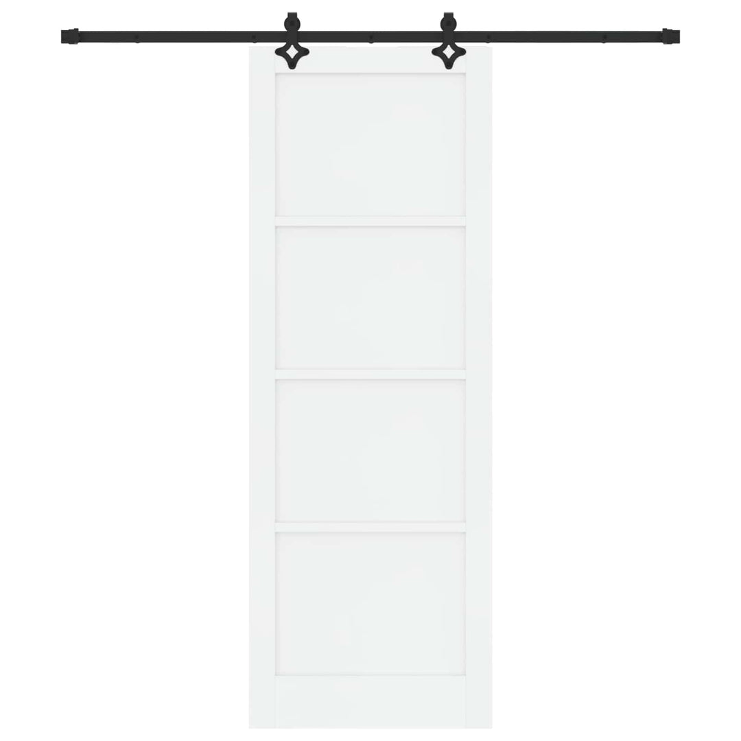Skydedør ORKDAL Hvid 83 x 232 cm Massivt fyrretræ