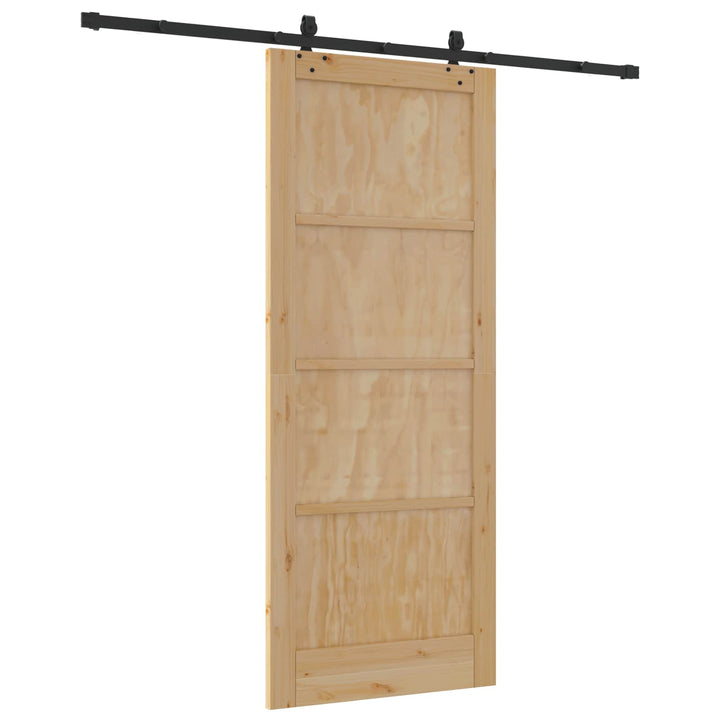Skydedør ORKDAL Naturfarvet 86 x 211 cm Massivt fyrretræ