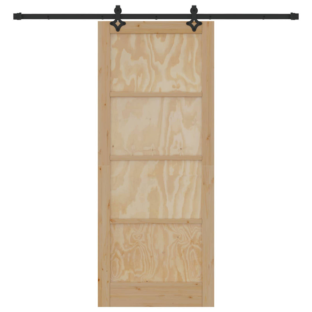 Skydedør ORKDAL Naturfarvet 86 x 211 cm Massivt fyrretræ