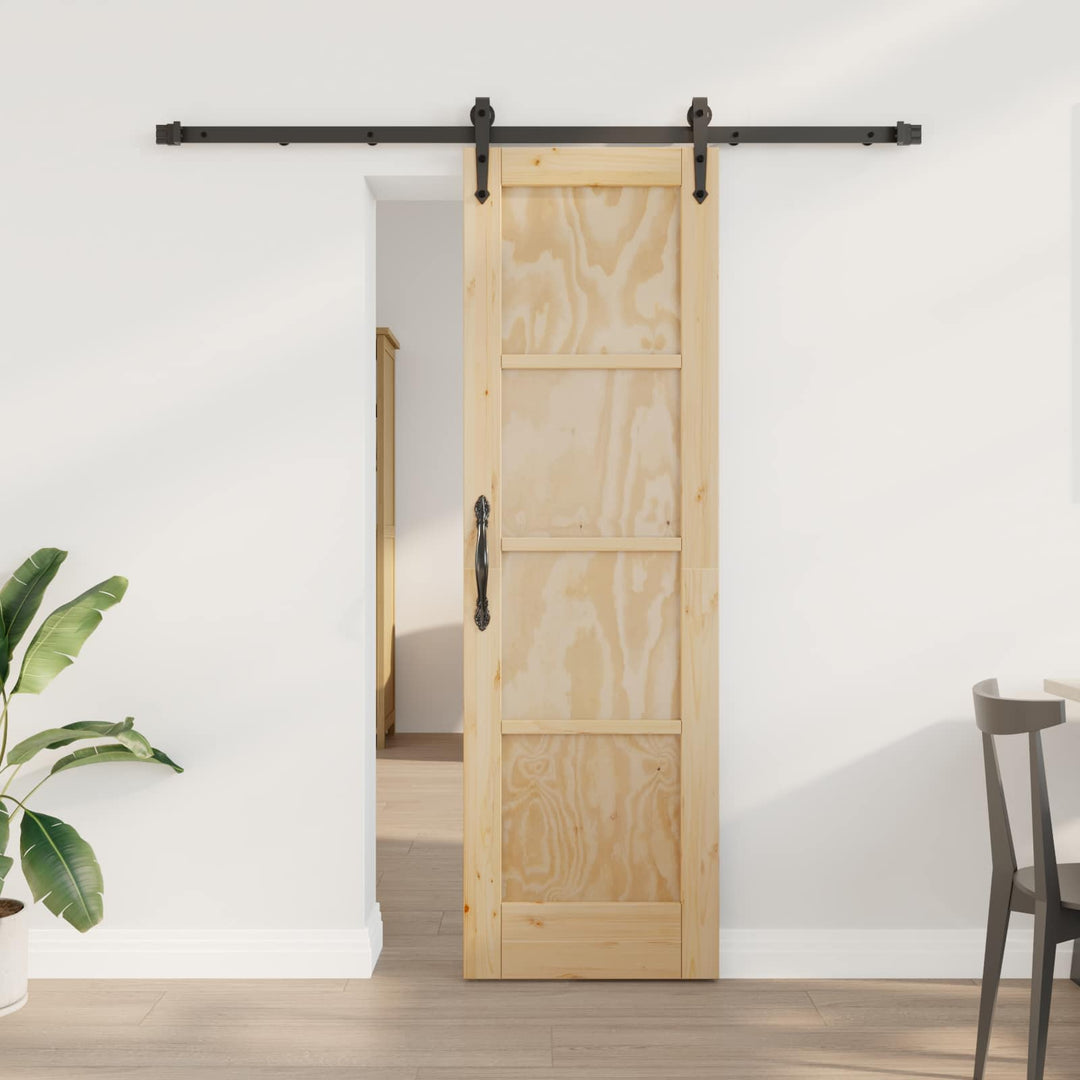 Skydedør ORKDAL Naturfarvet og sort 61 x 198,5 cm