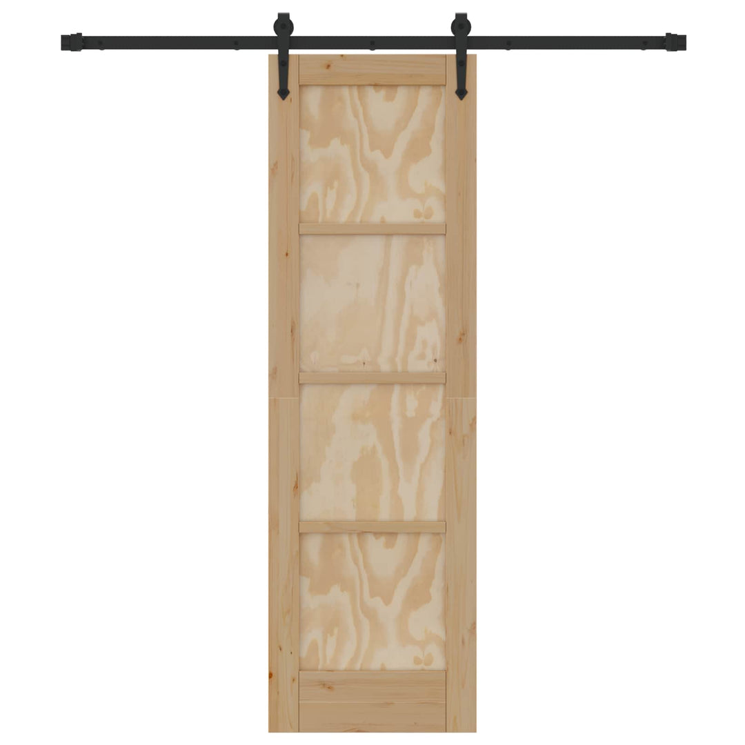 Skydedør ORKDAL Naturfarvet og sort 61 x 198,5 cm
