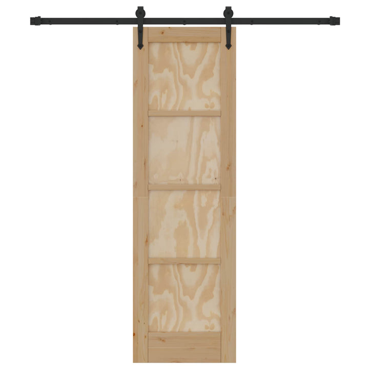 Skydedør ORKDAL Naturfarvet og sort 61 x 198,5 cm