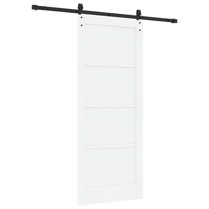 Skydedør ORKDAL Hvid og sort 83 x 202 cm Massivt fyrretræ