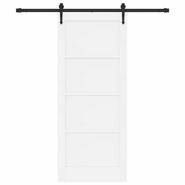Skydedør ORKDAL Hvid og sort 83 x 202 cm Massivt fyrretræ