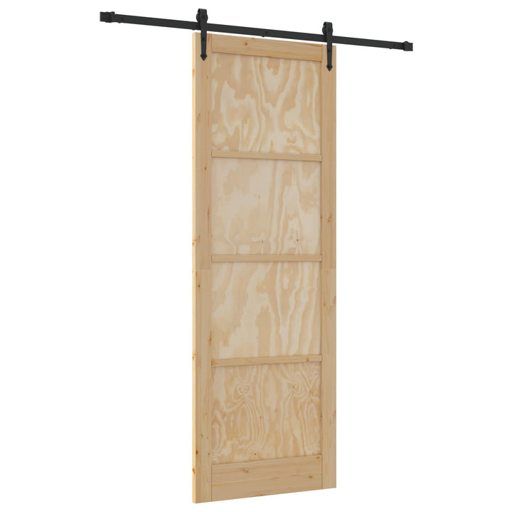 Skydedør ORKDAL Naturfarvet og sort 83 x 232 cm